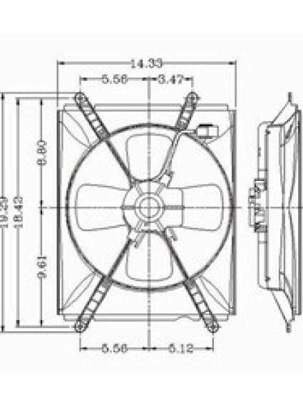 TO3113101 A/C Condenser Fan Assembly