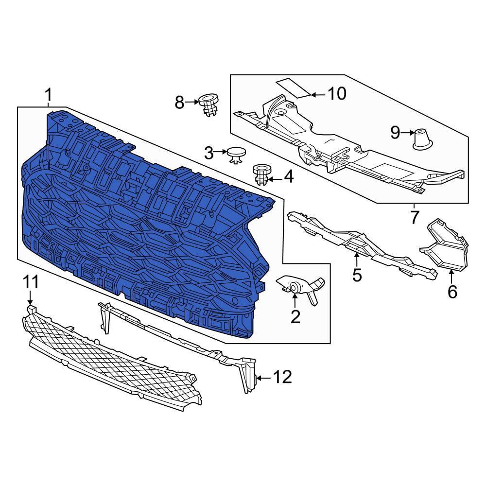 HO1200262 Front Upper Grille