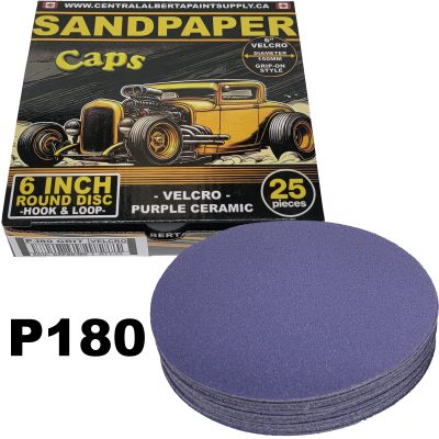 CAPS Sand Paper 6 Inch Velcro CAPS6-180