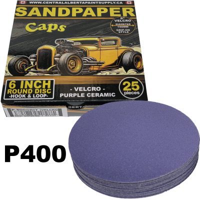 CAPS Sand Paper 6 Inch Velcro CAPS6-400