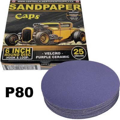 CAPS Sand Paper 6 Inch Velcro CAPS6-80