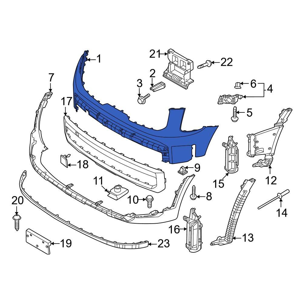 KI1014123 Front Upper Bumper Cover