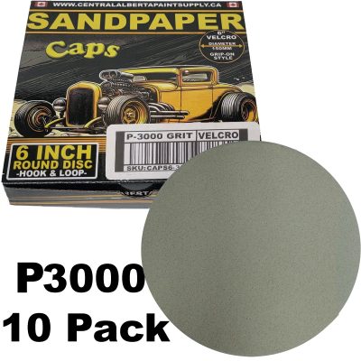 6-Inch Round Sandpaper Trizac Foam Discs 3000 Grit Velcro