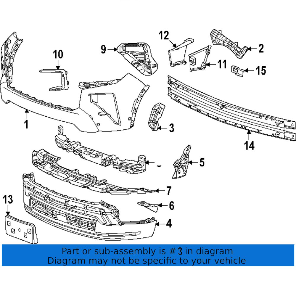 GM1038318 Driver Side Front Bumper Insert
