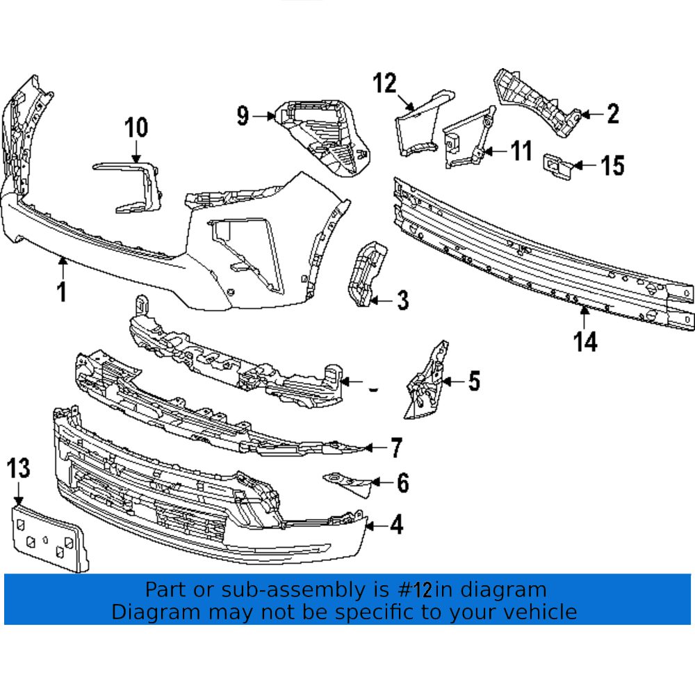 GM1038319 Driver Side Front Bumper Insert