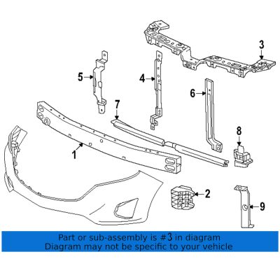 GM1041183 Front Bumper Cover Support