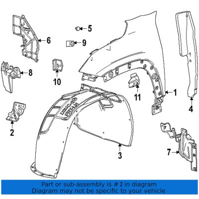 GM1244140 Driver Side Fender Brace GM1244140 Driver Side Fender Brace